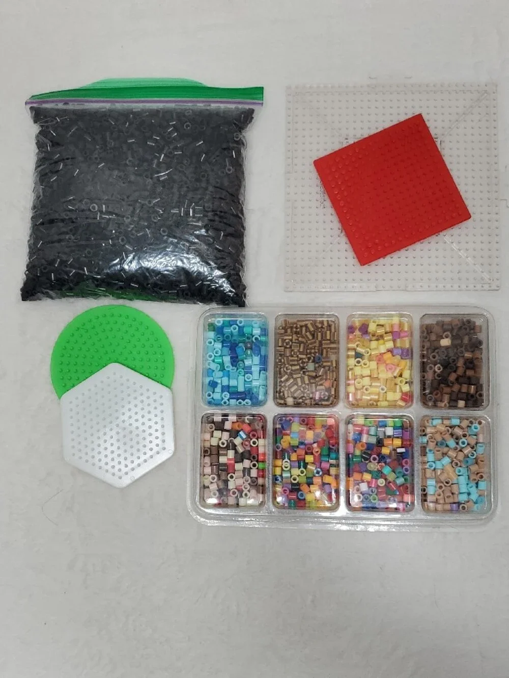 Perler Beads Set with 4 Pegboards